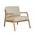 Sketch Nysse Occasional Chair - Limestone Leather - Light Oak - GlobeWest