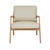 Sketch Nysse Occasional Chair - Limestone Leather - Light Oak - GlobeWest