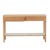 Sketch Nell Marble Console - Natural Travertine - Light Oak - GlobeWest