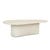 Petra Curve Coffee Table - Ivory - GlobeWest