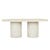 Petra Oval Dining Table - Ivory - GlobeWest