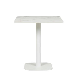 Portsea Loft Dining Table - White Stone - White - GlobeWest