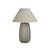 Emery Drum Table Lamp - Olive - Natural - GlobeWest