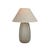 Emery Drum Table Lamp - Olive - Natural - GlobeWest