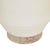 Mauritius Drum Side Table - White Fleck - Aged Teak - GlobeWest