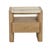 Floyd Marble Bedside - Matt Brown Vein Marble - Natural Ash Veneer - GlobeWest