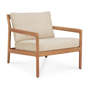 Ethnicraft Outdoor Jack Sofa Chair - Natural - Teak - GlobeWest