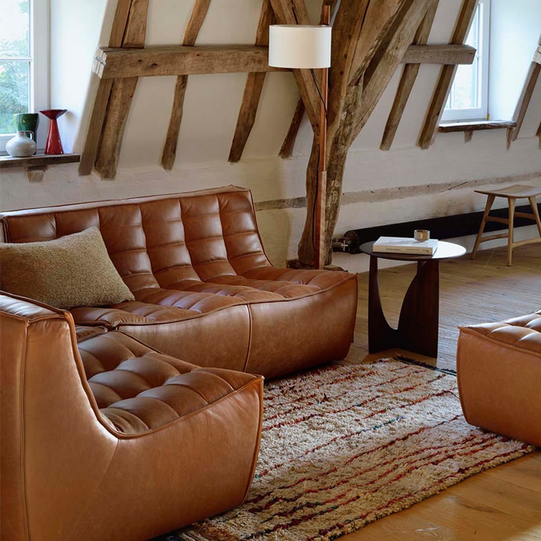 Ethnicraft Slouch Round Corner Sofa - GlobeWest