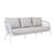 Portsea Cruise 3 Seater Sofa - Light Grey - White - GlobeWest