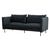 Vittoria Curve 3 Seater Sofa - Nocturne Velvet - Black Metal - GlobeWest