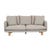 Vittoria Elliot 3 Seater Sofa - Eames Steel - Natural Ash Veneer - GlobeWest
