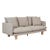 Vittoria Elliot 3 Seater Sofa - Eames Steel - Natural Ash Veneer - GlobeWest