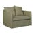 Vittoria Slip Cover Sofa Chair - Eames Olive - GlobeWest