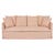 Vittoria Slip Cover 3 Seater Sofa - Eames Blush - GlobeWest
