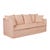 Vittoria Slip Cover 3 Seater Sofa - Eames Blush - GlobeWest