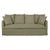 Vittoria Slip Cover 3 Seater Sofa - Eames Olive - GlobeWest