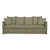 Vittoria Slip Cover 4 Seater Sofa - Eames Olive - GlobeWest