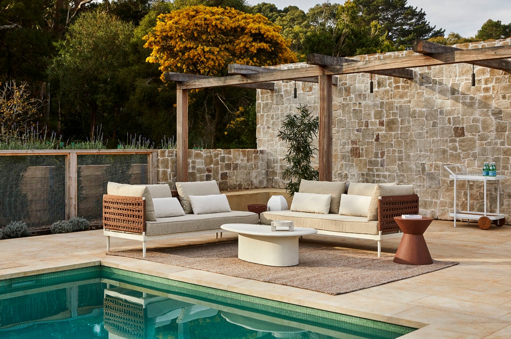 Lifestyle image of a outdoor rug by GlobeWest