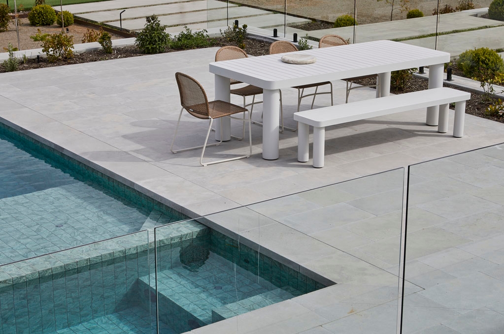 Lifestyle image of a outdoor side table by GlobeWest