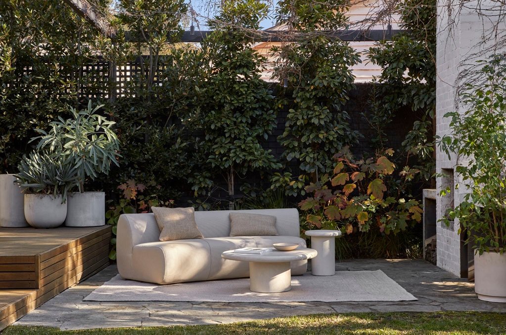 Lifestyle image of a outdoor planter by GlobeWest