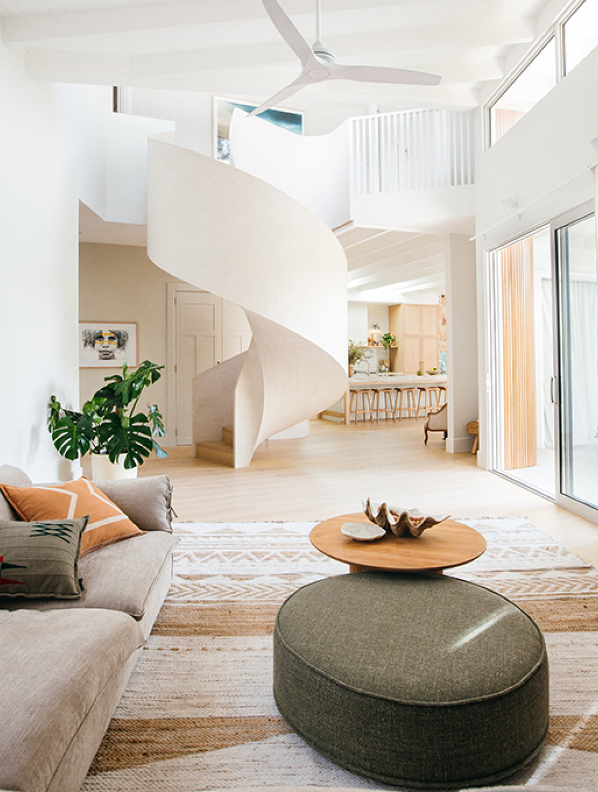 Pictured: Felix Slouch Modular Sofa, Tully Coffee Table & Orlando Seamed Round Ottoman 
