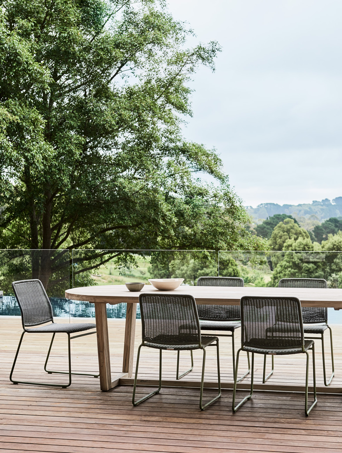 Lifestyle image of a outdoor dining table by GlobeWest